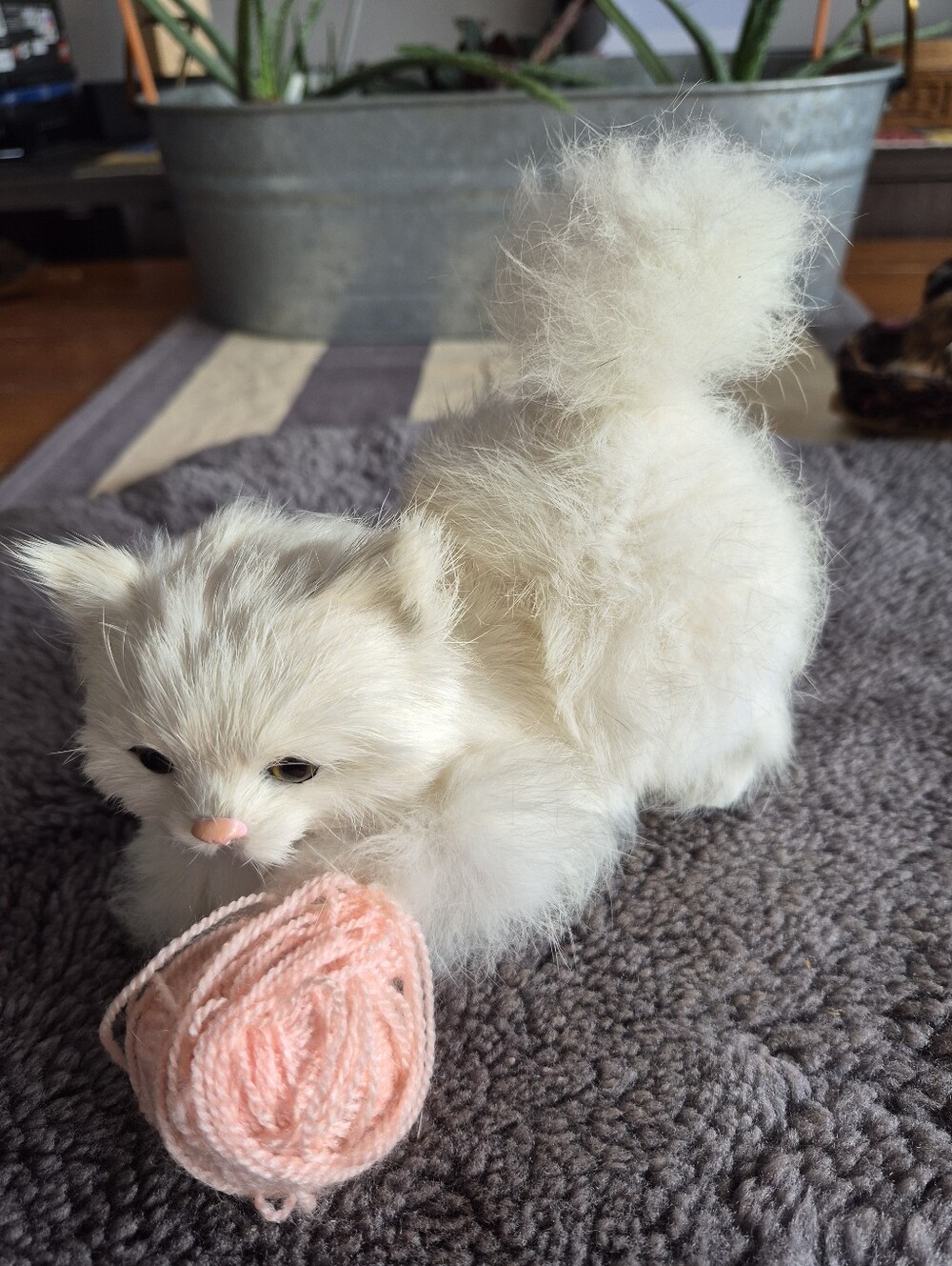 Fuax Fur  White Cat